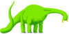 Green Colored Eating Dinosaur Clip Art